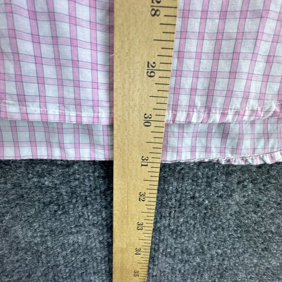 Gitman Bros Shirt Mens Large Pink Button Up Check Lightweight Thin Casual USA‎ - Picture 12 of 15